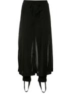 Christian Dada Sheer Cropped Trousers, Women's, Size: 36, Black, Cotton/nylon/polyurethane