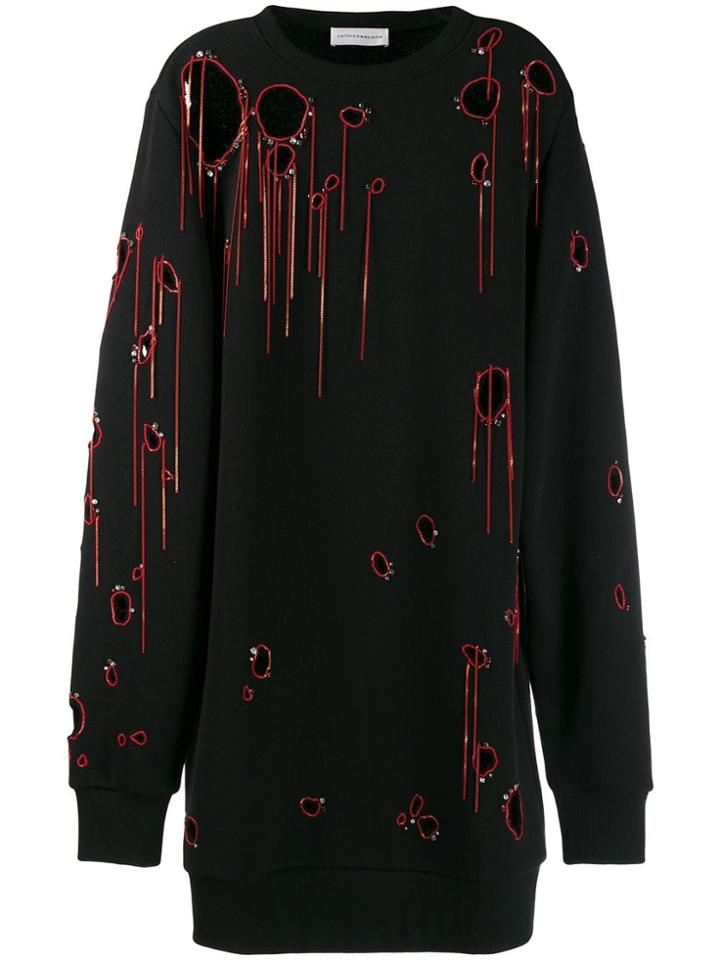 Faith Connexion Chain-embellished Sweatshirt - Black