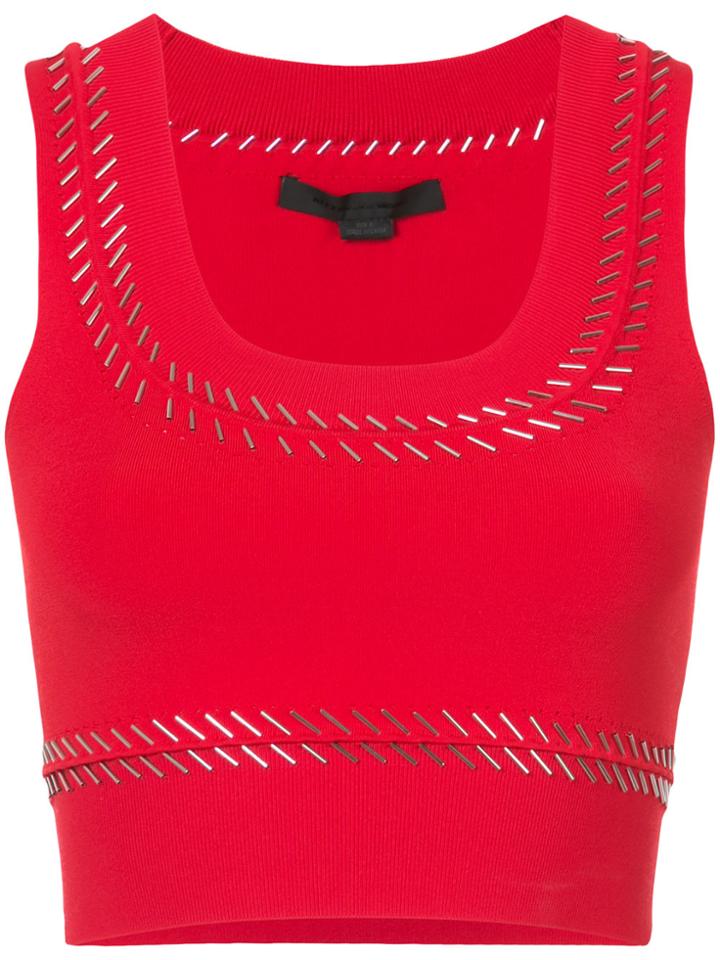 Alexander Wang Sequin Embellished Top - Red