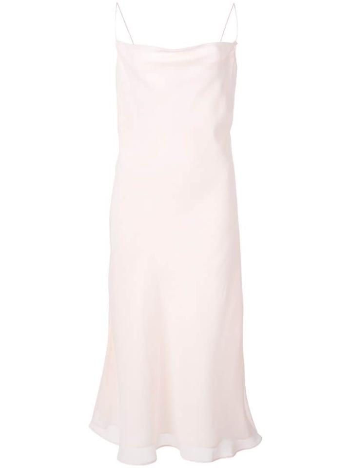 Callipygian Tie Back Cowl Dress - Pink