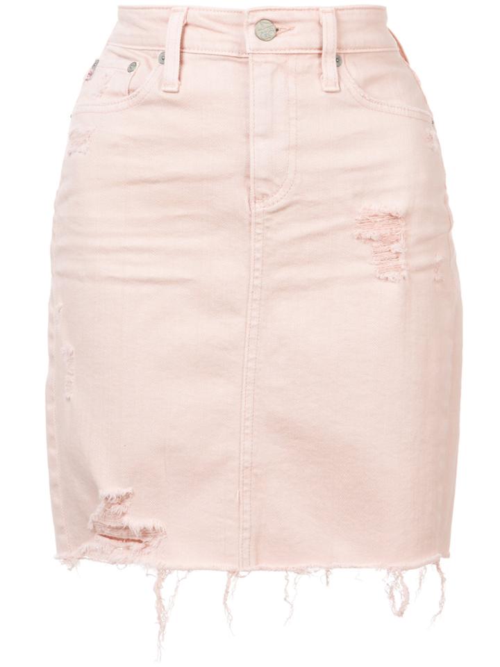 Ag Jeans Mini Denim Skirt - Pink & Purple