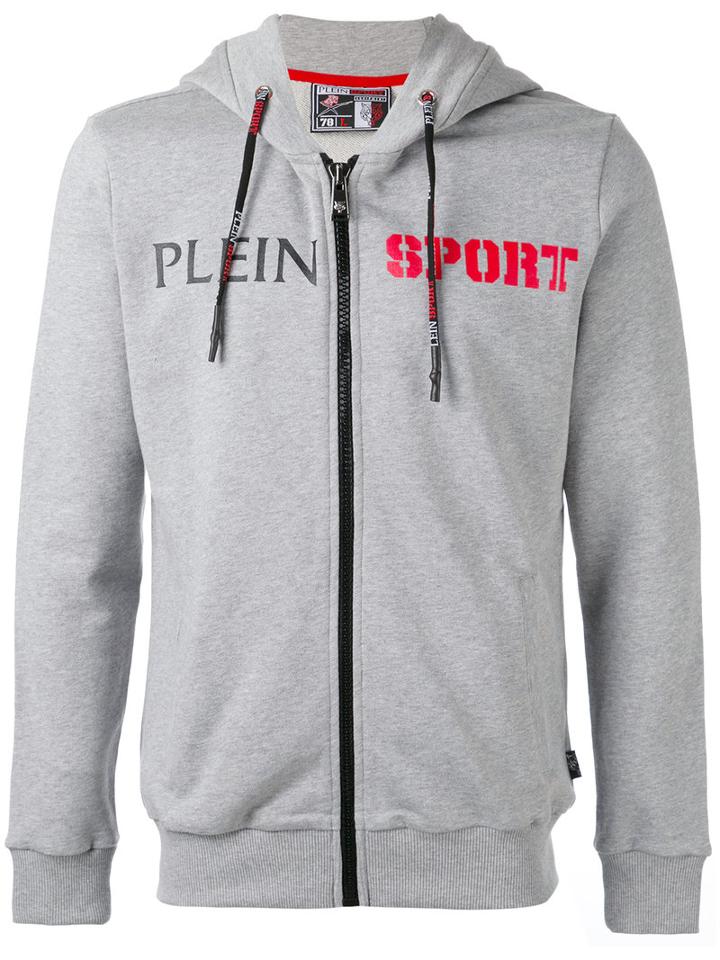 Plein Sport - Garret Hoodie - Men - Cotton - L, Grey, Cotton