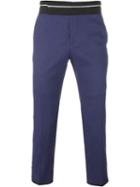 Cropped Trousers, Men's, Size: 46, Blue, Linen/flax/rayon/spandex/elastane/rayon, Haider Ackermann
