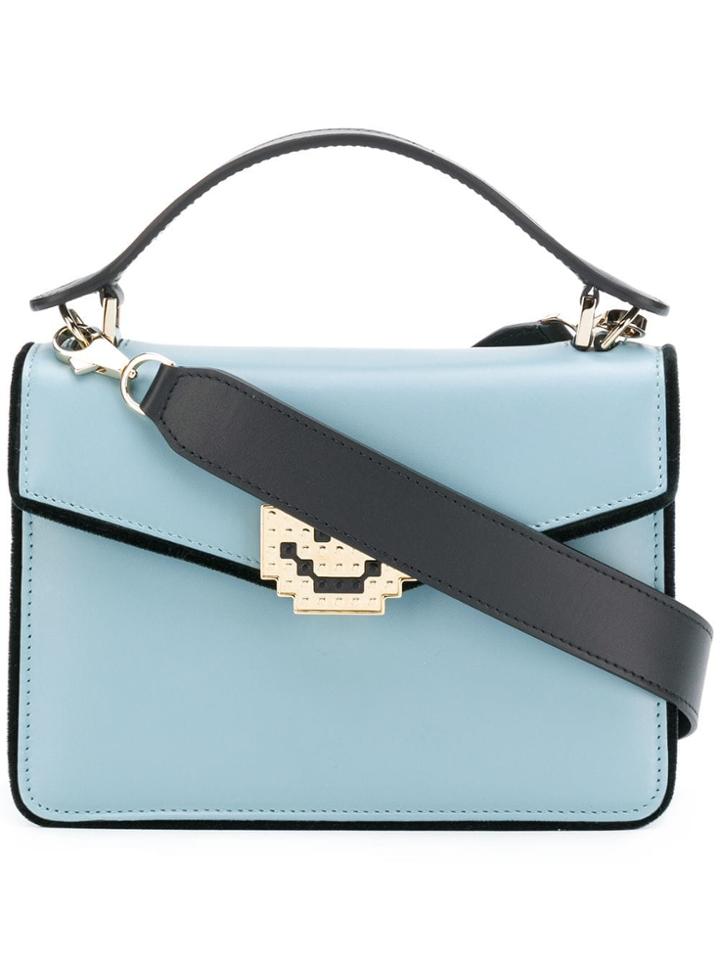 Les Petits Joueurs Smiley Plaque Crossbody - Blue