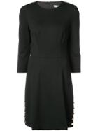 Trina Turk Buttoned Side Dress - Black