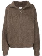 Isabel Marant Étoile Zipped Oversize Jumper - Brown