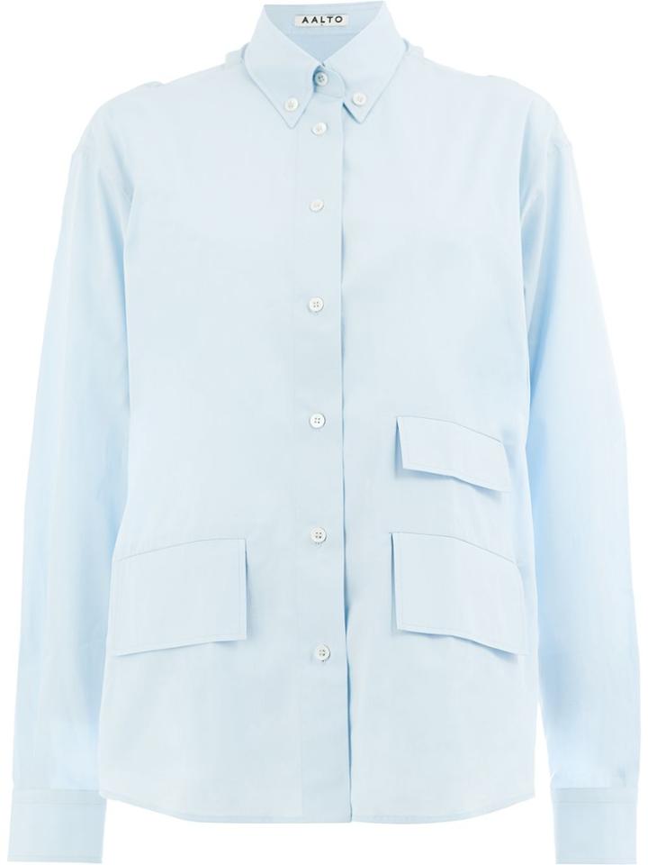 Aalto Longsleeved Pocket Shirt - Blue