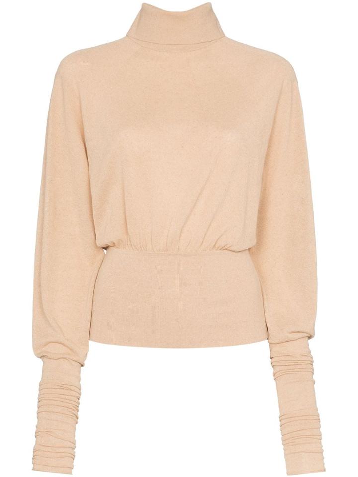 Lemaire Voluminous Sleeve Turtleneck Jumper - Neutrals