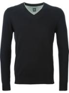 Eleventy V-neck Sweater, Men's, Size: Xxl, Blue, Cotton