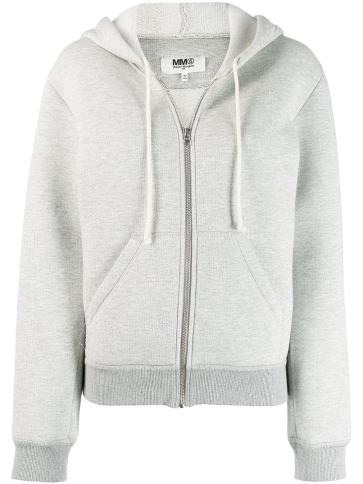 Mm6 Maison Margiela Zip-up Hoodie - Grey