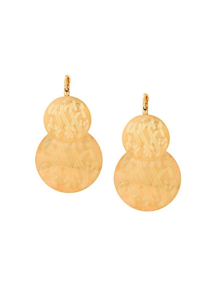 Gas Bijoux Very Diva Earrings, Women's, Yellow/orange, Gold Plated Brass