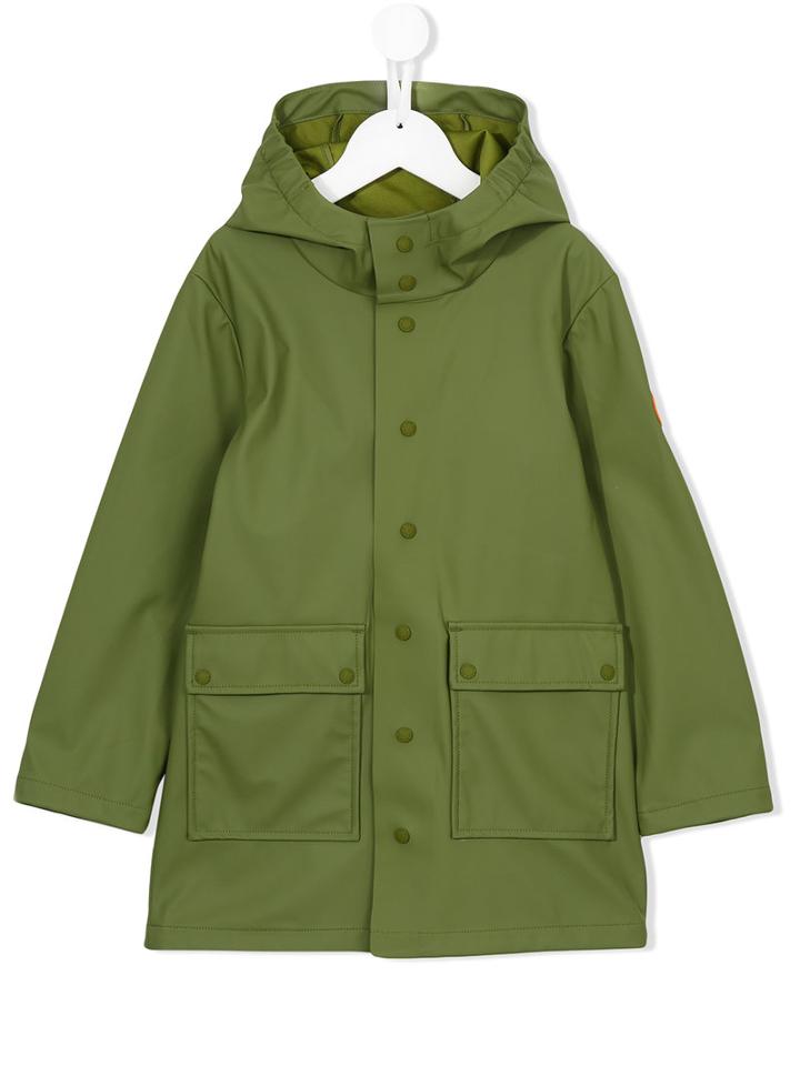 Save The Duck Kids Hooded Coat, Boy's, Size: 8 Yrs, Green
