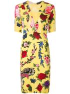 Philipp Plein Floral Fitted Dress - Yellow & Orange