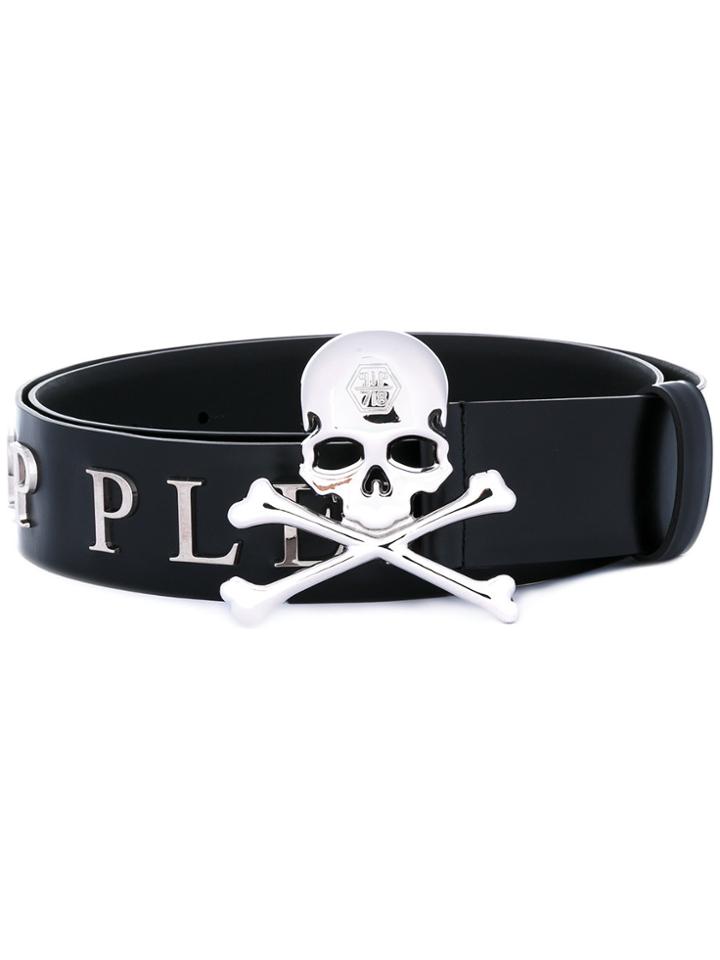 Philipp Plein Skull And Crossbones Belt - Black