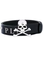 Philipp Plein Skull And Crossbones Belt - Black