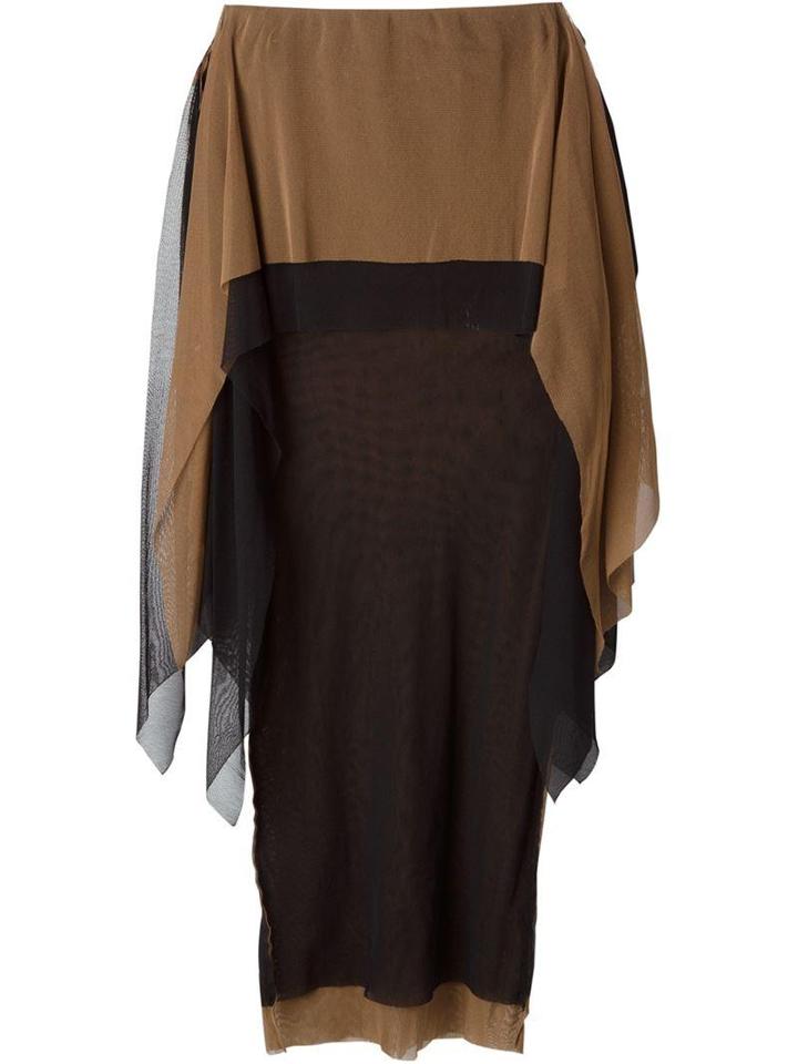 Jean Paul Gaultier Vintage Two Layer Sheer Long Skirt