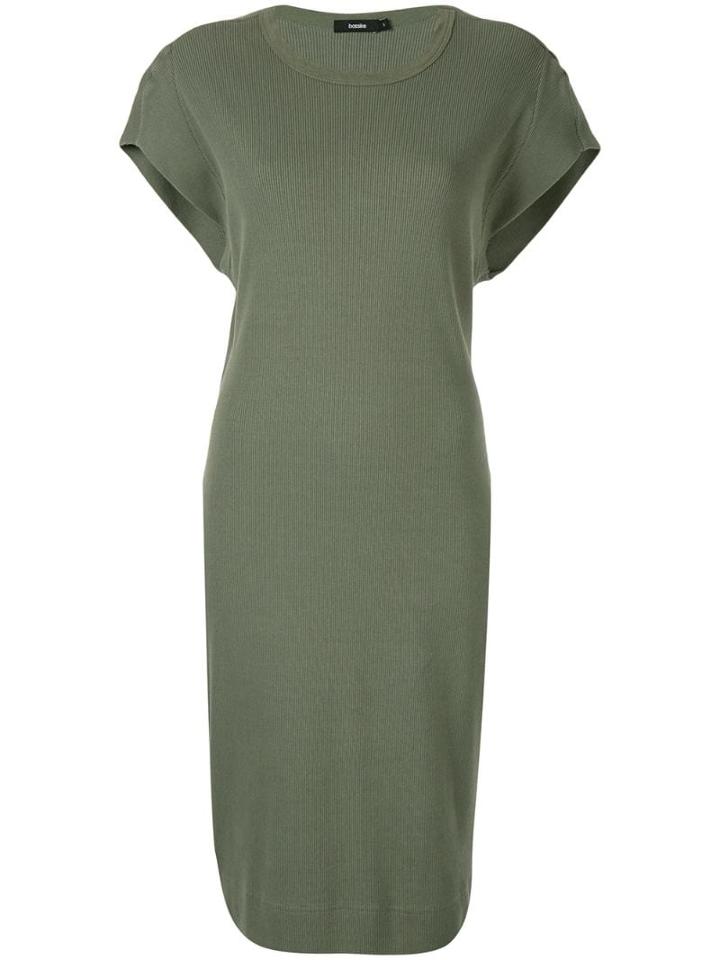 Bassike Rib Tapered Tank Dress - Green