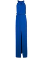 Halston Heritage Keyhole Gown - Blue