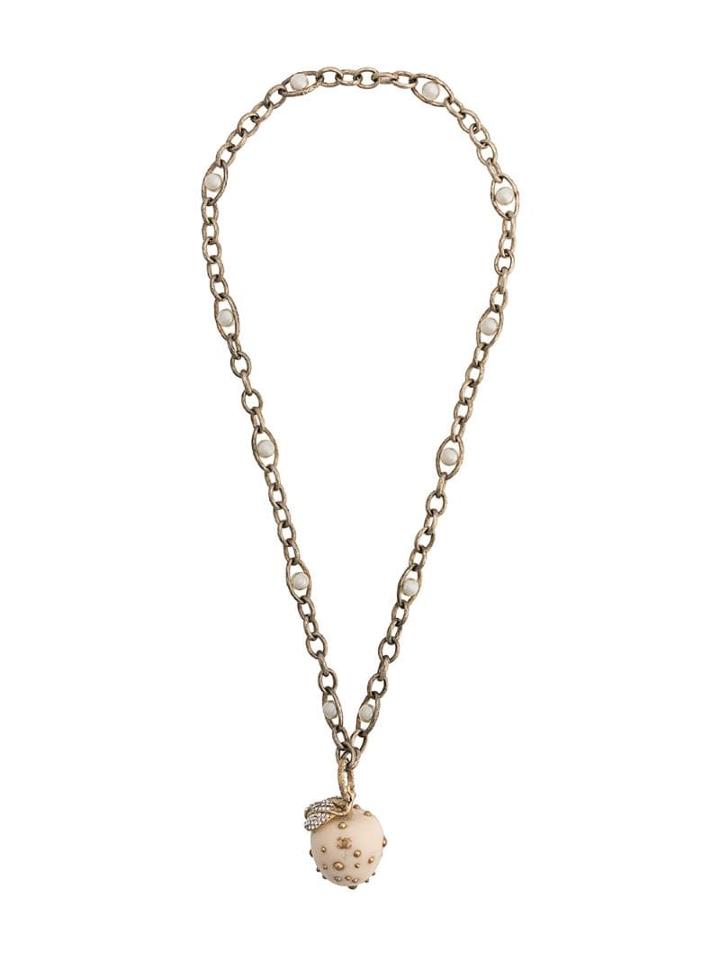 Chanel Pre-owned Apple Pendant Necklace - Gold