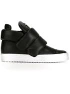 Giuseppe Zanotti Design Velcro Fastening Hi-top Sneakers, Men's, Size: 40, Black, Calf Leather/rubber