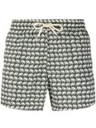 Nos Beachwear Elephant Print Swim Shorts - Green