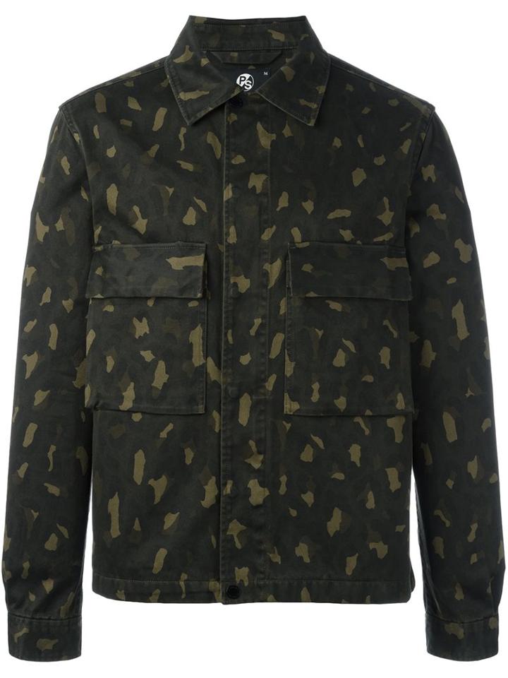 Ps By Paul Smith Camouflage Print Jacket, Men's, Size: Medium, Cotton