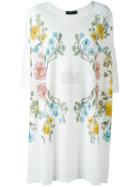Area Di Barbara Bologna Floral Print T-shirt, Women's, White, Cotton