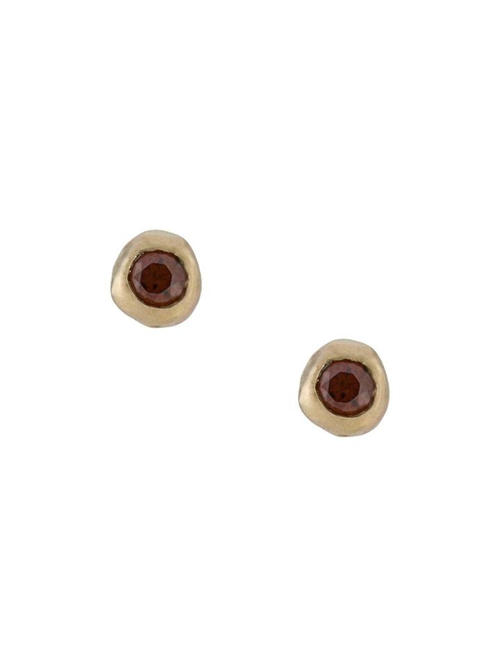 Ellis Mhairi Cameron 14kt Yellow Gold Liv Mini Red Diamond Studs