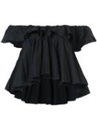 Tome - Off-shoulder Top - Women - Polyester - S, Black, Polyester