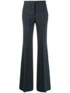 Piazza Sempione High Waisted Flared Trousers - Blue