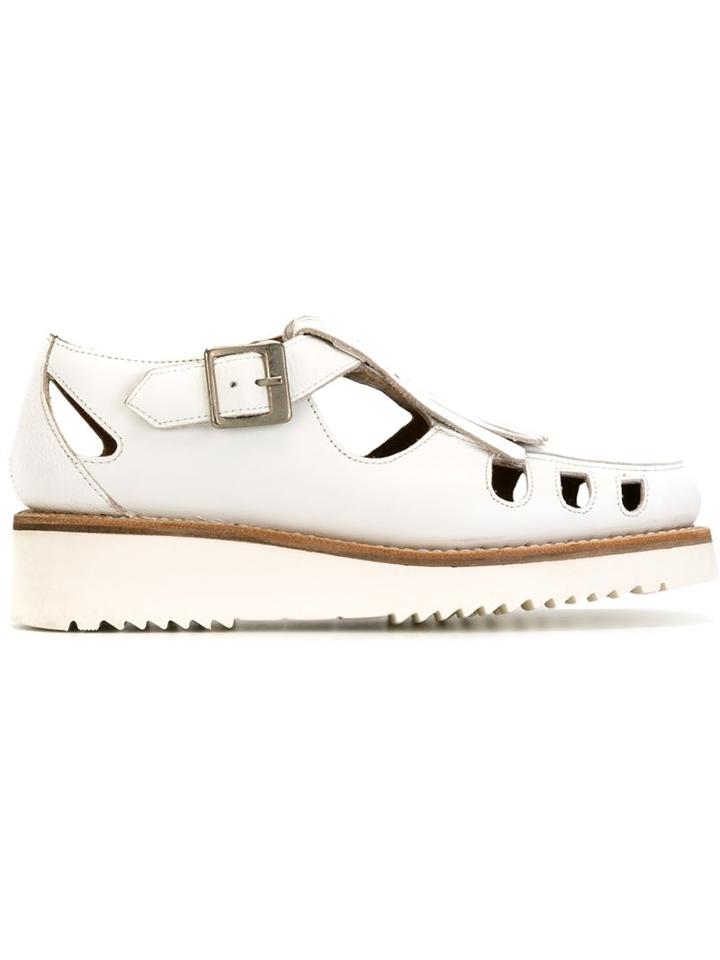 Grenson Ethel Sandals, Women's, Size: 4.5, White, Calf Leather/rubber/leather