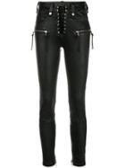 Unravel Project Skinny Lace-up Jeans - Black