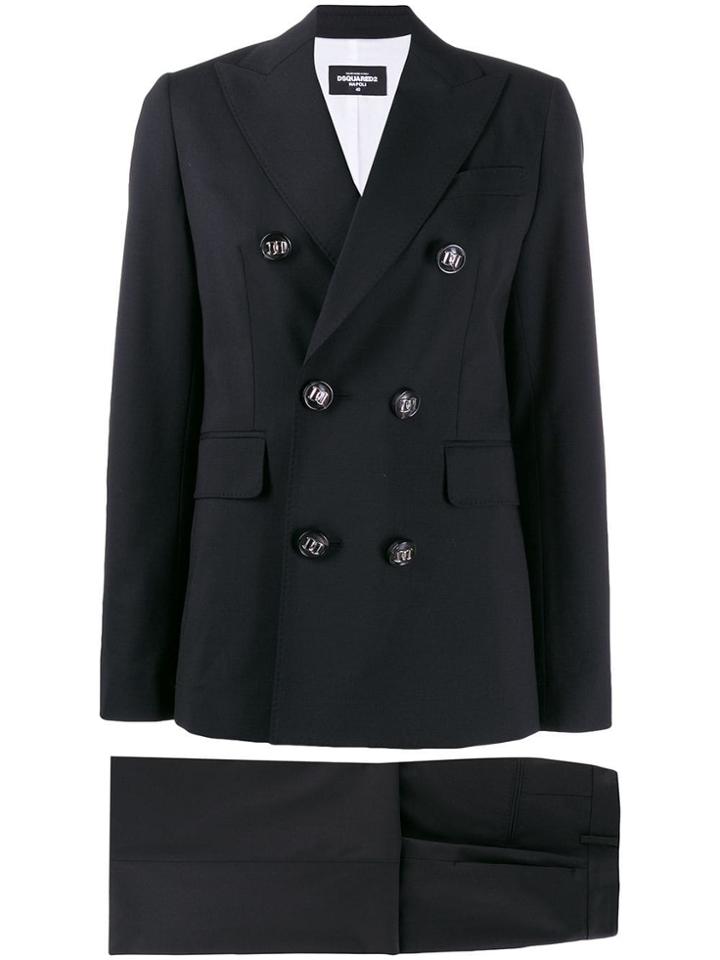 Dsquared2 Double Breasted Trouser Suit - Black