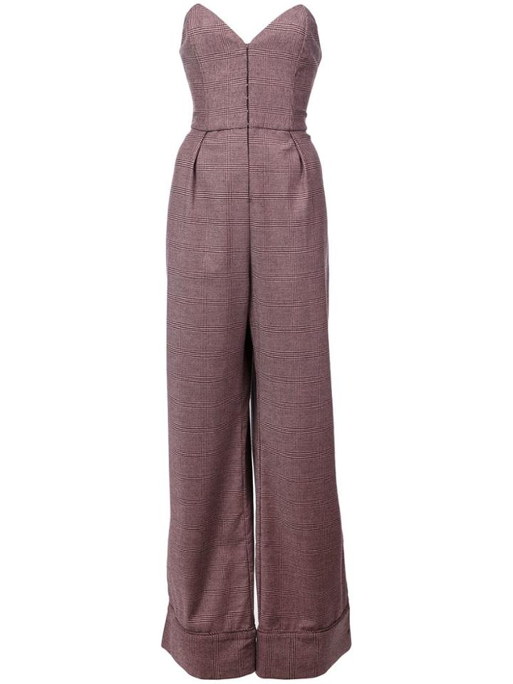 Fleur Du Mal Corset Top Jumpsuit - Pink