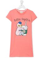 Fendi Kids Teen Printed T-shirt Dress - Pink & Purple