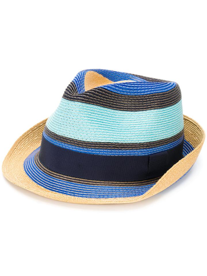 Etro Striped Fedora Hat - Multicolour