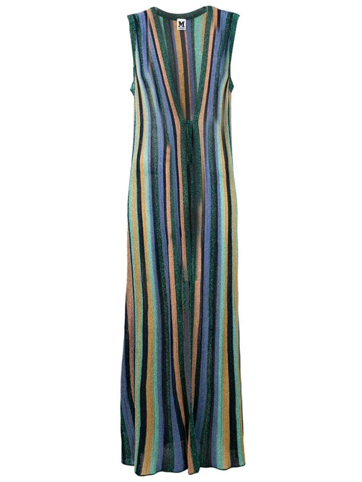 M Missoni Striped Long Cardigan - Blue