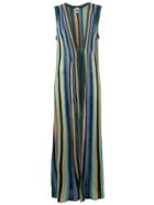 M Missoni Striped Long Cardigan - Blue