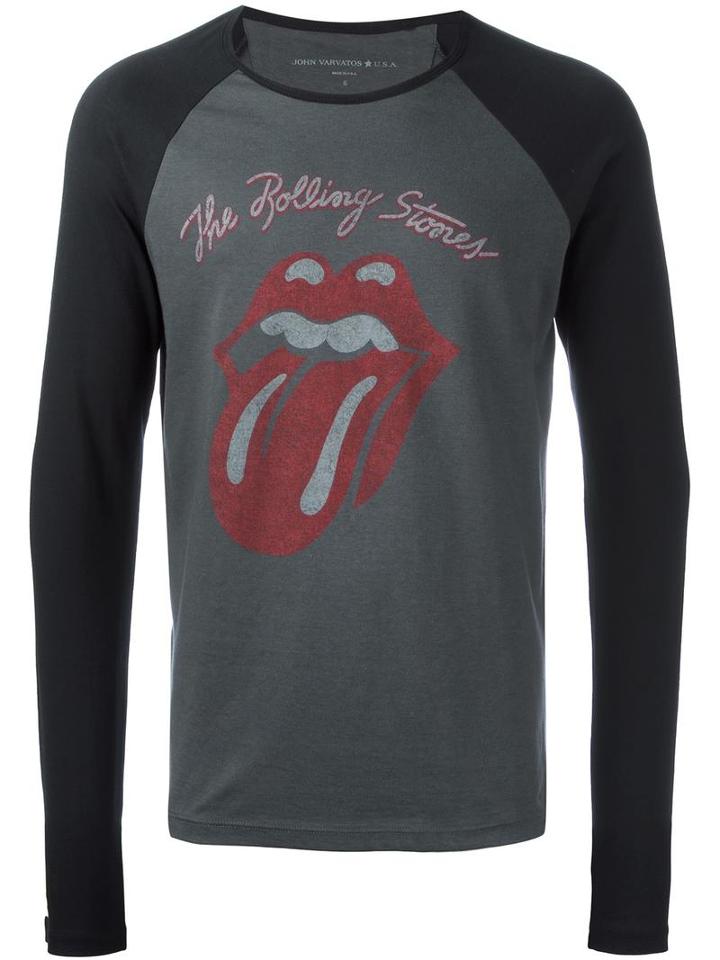 John Varvatos 'the Rolling Stones' Printed Top, Men's, Size: Small, Black, Cotton/modal