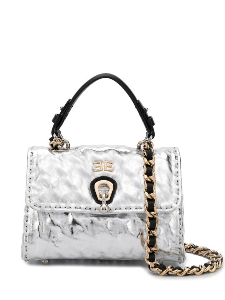 Ermanno Scervino Embossed Effect Tote Bag - Silver