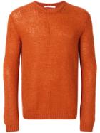 Low Brand Crew Neck Knit Jumper - Yellow & Orange