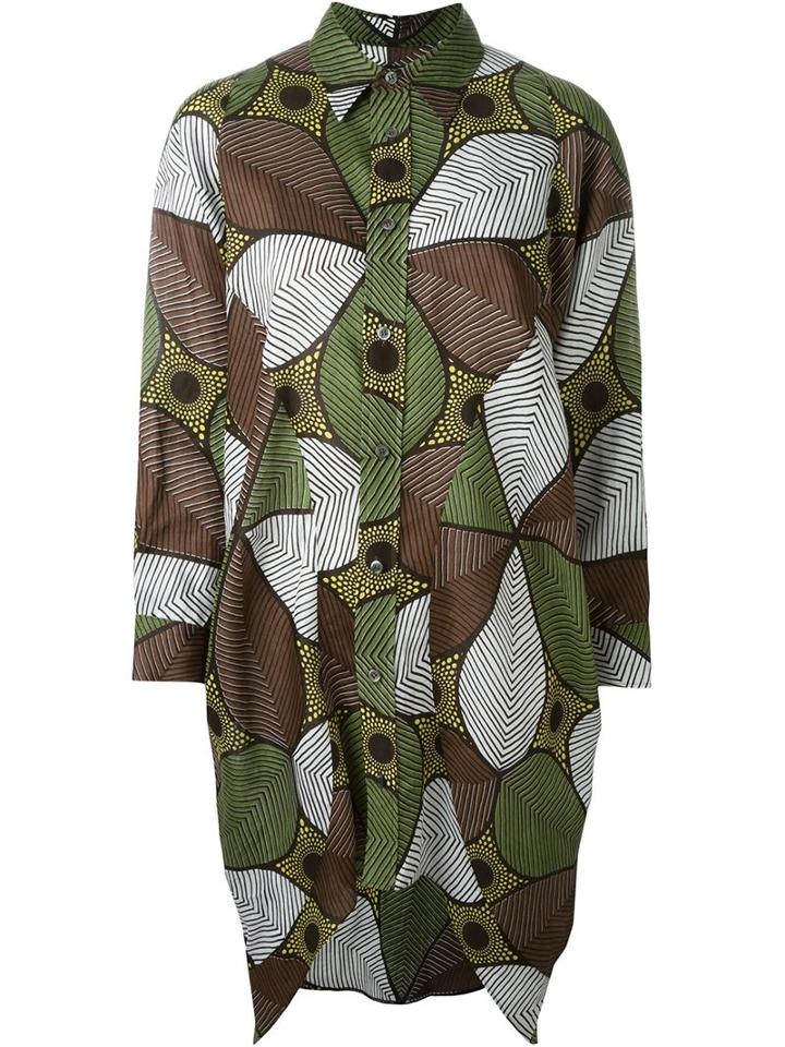 Junya Watanabe Comme Des Garçons Floral Print Relaxed Fit Button Down Shirt