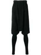 Rick Owens Drawstring Drop-crotch Trousers - Black
