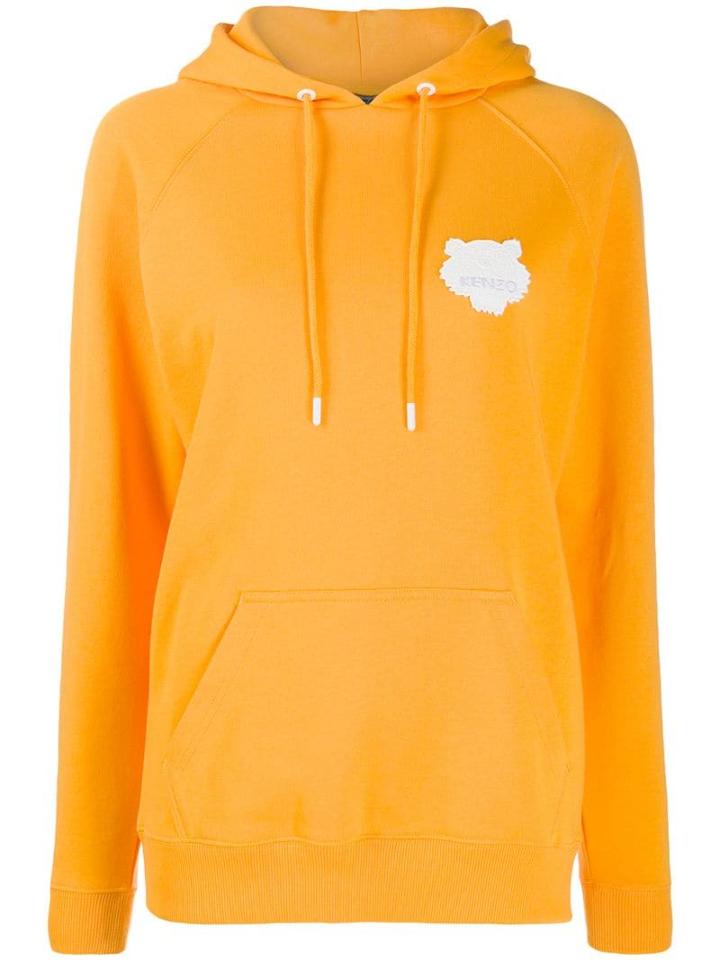 Kenzo Logo Print Hoodie - Orange