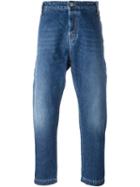 Ports 1961 Cropped Jeans, Men's, Size: 36, Blue, Cotton
