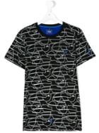 Armani Junior - Logo Print T-shirt - Kids - Cotton/spandex/elastane - 16 Yrs, Black