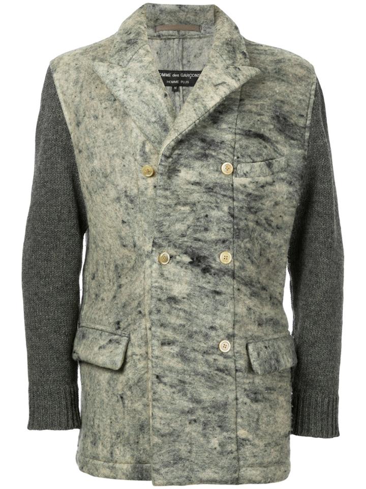 Comme Des Garçons Vintage Knitted Sleeve Jacket - Grey