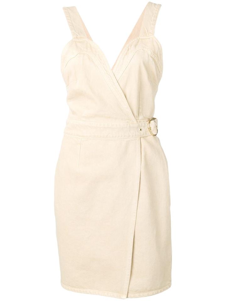 Nanushka Wrap Style Sleeveless Dress - Neutrals