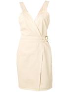 Nanushka Wrap Style Sleeveless Dress - Neutrals