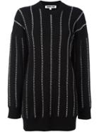 Mcq Alexander Mcqueen Chain Trimmed Jumper, Women's, Size: Small, Black, Wool